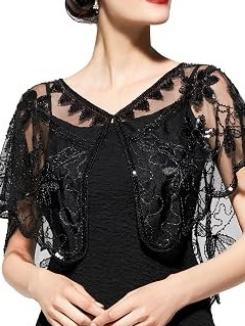 VINTAGE INSPIRED 1920'S SHRUG SHAWL - Picture 8 of 8